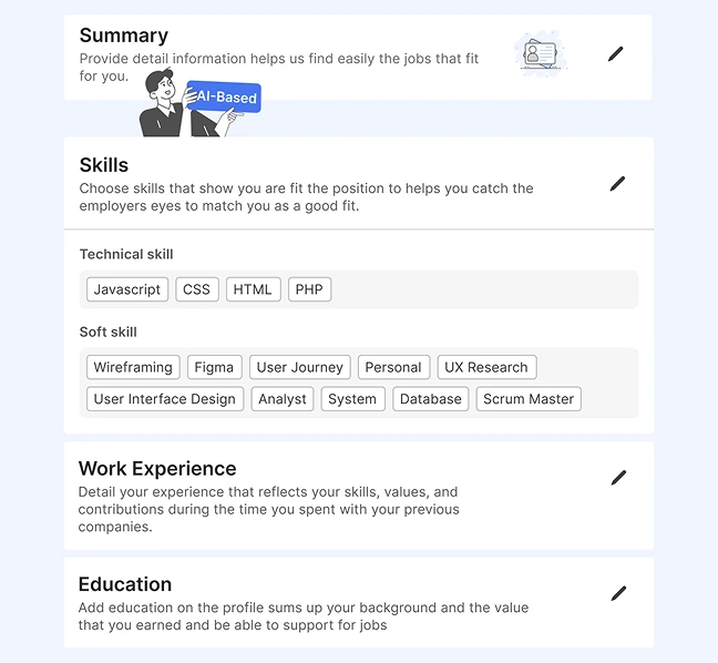 Ảnh minh họa trình tạo TopDev CV
